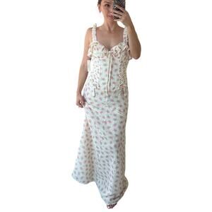 temecula maxi dress ivory For Love And Lemons | Dresses | For Love Lemons PU-LEATHER